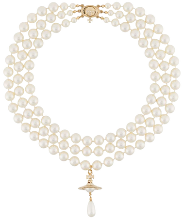 Shop Vivienne Westwood layered pearl necklace with Express Delivery - FARFETCH