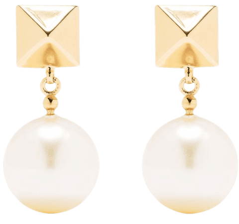 Valentino Garavani Rockstud pearl-embellished Earrings - Farfetch