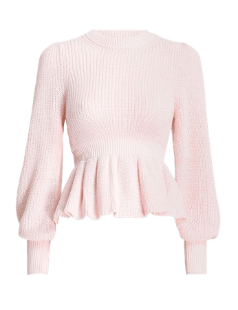 peplum sweater dusty pink
