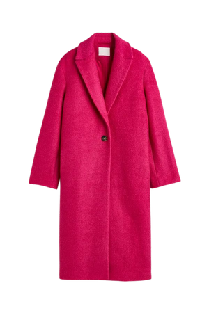 Oversized Twill Coat - Cerise - Ladies | H&M US