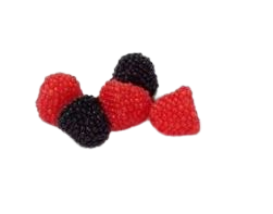 Haribo Raspberries and Blackberries 5 Ounce Peg Bags - 6 / Box - Candy Favorites