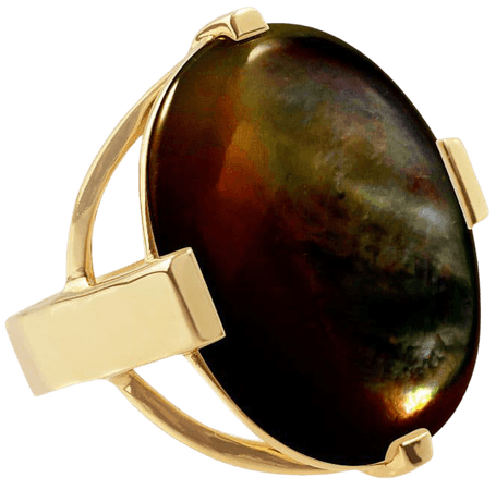 Ippolita 18K Polished Rock Candy Large Mother-of-Pearl Oval Ring - Bergdorf Goodman