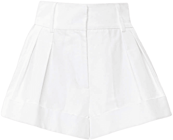 High-Rise Pleated Mini Shorts