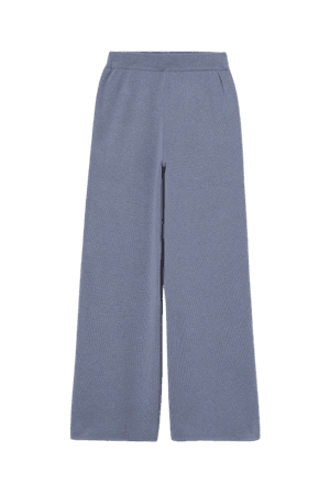 Wide-cut Pants - Blue melange - Ladies | H&M US
