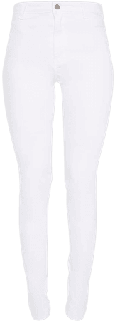 Tall White Super Stretch Skinny Jeans | Tall | PrettyLittleThing USA