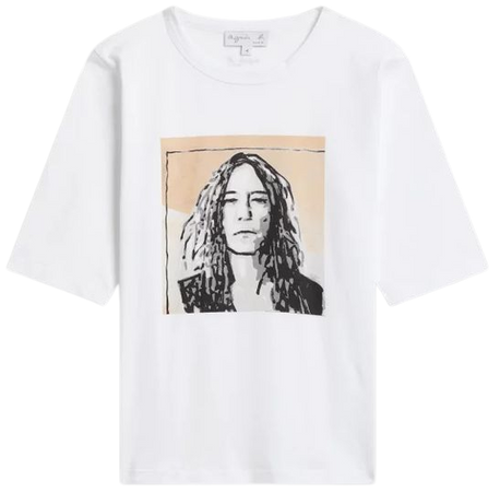 white cotton jersey Brando t-shirt with artist Rafael Gray | agnès b.