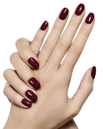 deep red nails