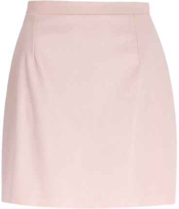 Light Pink Leather Mini Skirt
