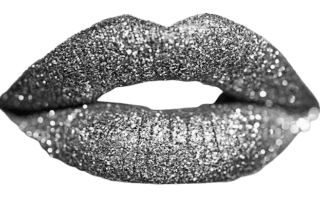 sparkly silver lip
