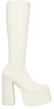 CYPRESS Off-White Platform Boots | Women's Vegan Leather Boots – Steve Madden