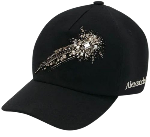 Alexander McQueen Astral Wool Crystal Embellished Cap - Farfetch