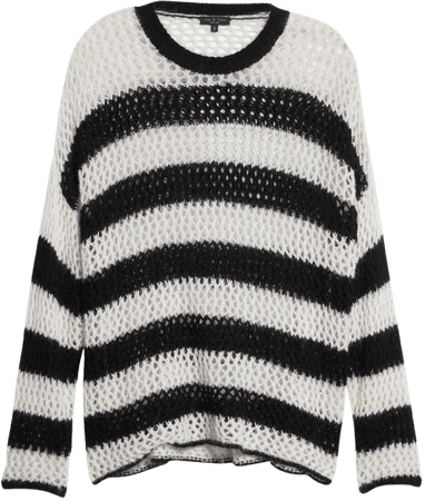 rag & bone Sadie Stripe Oversize Open Knit Sweater | Nordstrom