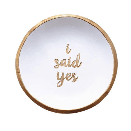 I said yes ring dish Engagement Ring Dish Engagement Gift | Etsy