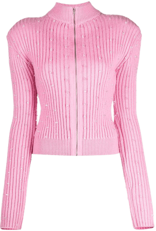 David Koma high-neck ribbed knit jumper - FARFETCH
