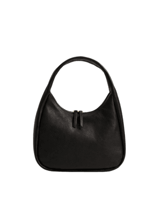 Leather baguette bag - Women | Mango USA