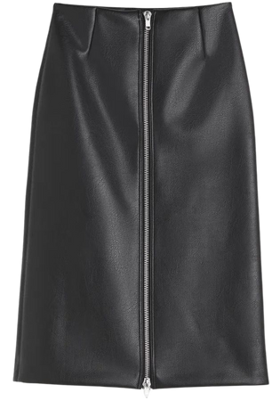 Coated Pencil Skirt - Black - Ladies | H&M US