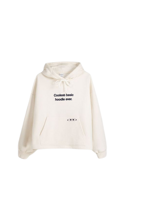 Printed oversize hoodie - New - Women | Bershka