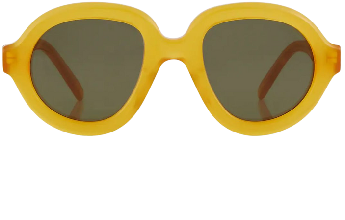 Round Sunglasses in Yellow - Loewe | Mytheresa