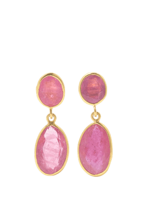 Gold 18-karat gold ruby earrings | Pippa Small | NET-A-PORTER