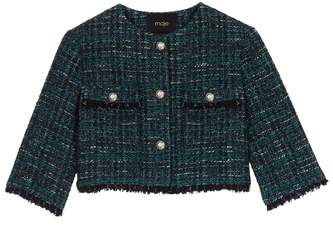 123VIZELDO Short tweed jacket - Blazers & Jackets - Maje.com