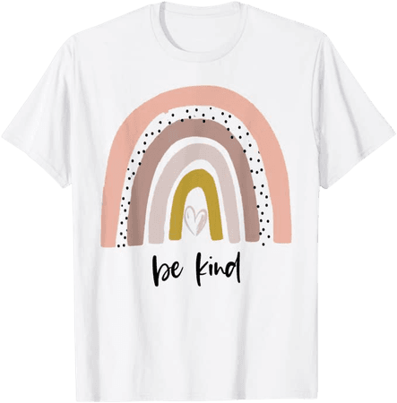Amazon.com: Cute Inspirational Be Kind Boho Rainbow Women's T-Shirt : Clothing, Shoes & Jewelry