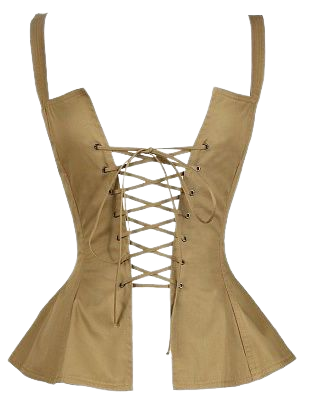 beige lace up corset