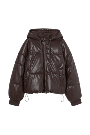 Boxy Puffer Jacket - Dark brown - Ladies | H&M US