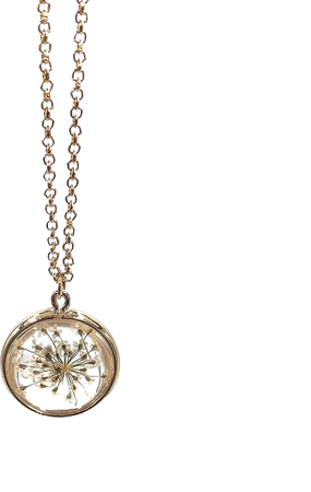 Amazon.com: Eufloria Popular Real Pressed Ivory Baby’s Breath Flower Glass Pendant Keepsake Minimalist Necklace: Clothing, Shoes & Jewelry