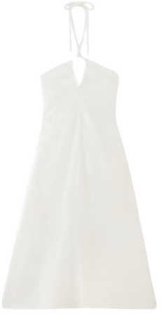 The Linen Halter-Neck Dress White – Everlane