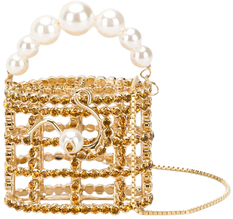 Rosantica Baby Holly crystal-embellished mini bag gold B007XSORORA - Farfetch