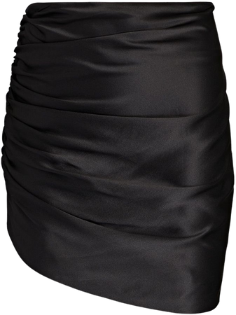 The Sei Asymmetric Ruched Silk Mini Skirt | INTERMIX®