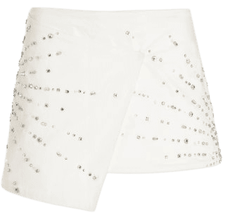 Exclusive Embroidered Cotton-Satin Wrap Mini Skirt By Des Phemmes | Moda Operandi