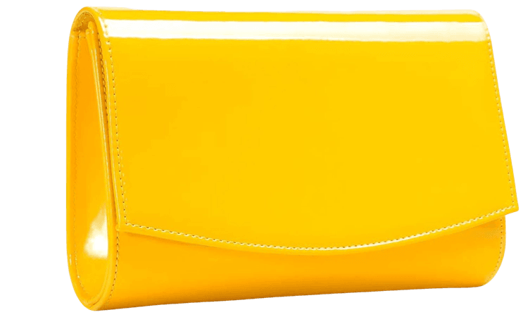 Women Patent Leather Wallets Fashion Clutch Purses, WALLYN'S Evening Bag Handbag Solid Color (Mango Mojito): Handbags: Amazon.com