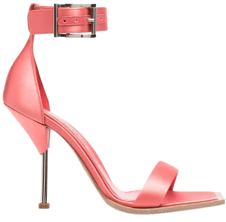 Shop Alexander McQueen satin strap sandals with Express Delivery - FARFETCH