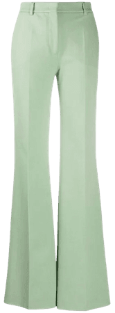 Green Trousers Wide Leg Pants