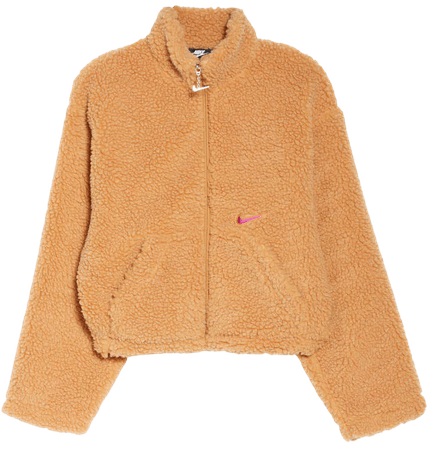 Nike Swoosh Faux Fur Jacket | Nordstrom