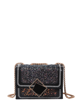 Glitter Detail Chain Crossbody Bag | SHEIN USA