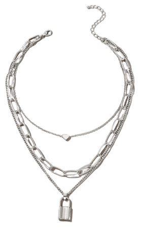 Silver Chain Stacked Necklace