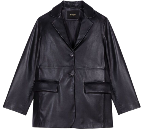 123VALINI Leather jacket - Blazers & Jackets - Maje.com