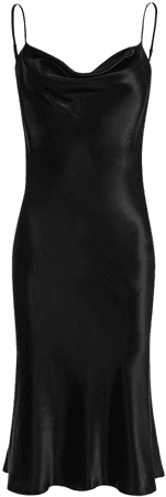 Silk Satin Slip Dress – Dita Black | MOYE | Wolf & Badger