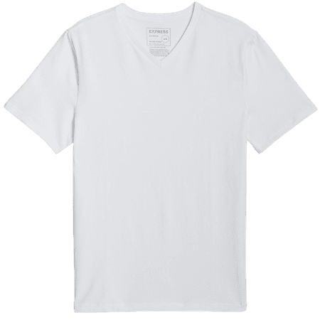 Slim Solid Moisture-wicking V-neck T-shirt | Express