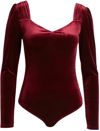 Lulus Joyful Time Long Sleeve Velvet Bodysuit | Nordstrom