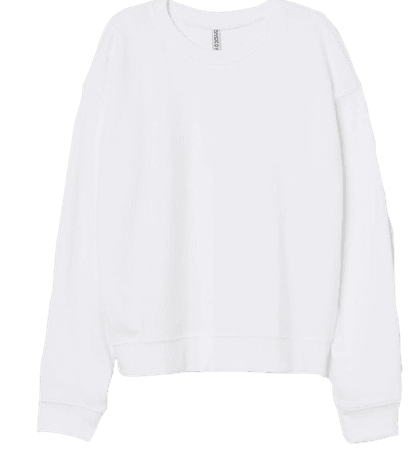 white sweatshirt - h&m