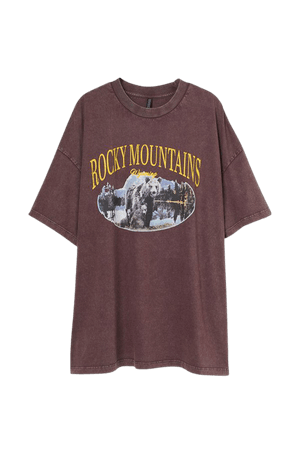 brown Rocky Mountains tee