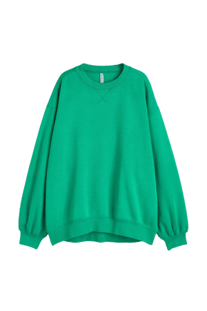 Oversized Sweatshirt - Green - Ladies | H&M US