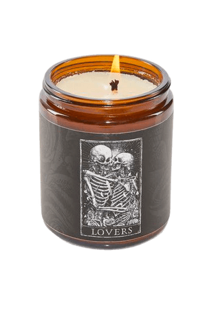 Mortus Viventi Lovers Tarot Card Soy Natural Oil Candle | Dolls Kill