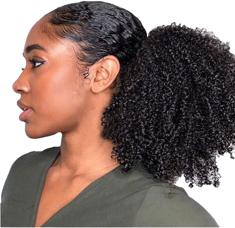 Afro Puff Drawstring Ponytail Ponytail Extension Black Brown Afro Bun Ponytail Clip Hair Extensions For Black Women Curly Hair