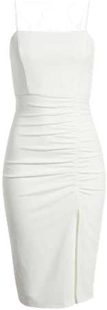 LNL Ruched Square Neck Body-Con Dress | Nordstrom