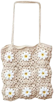 white crochet bag