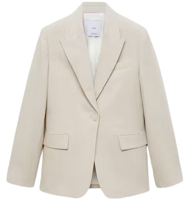 Houndstooth linen blazer - Women | Mango USA